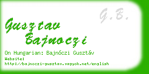 gusztav bajnoczi business card